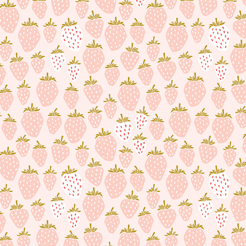 [oc]COTTON+STEEL Under the Apple Tree II いちご ベビーピンク