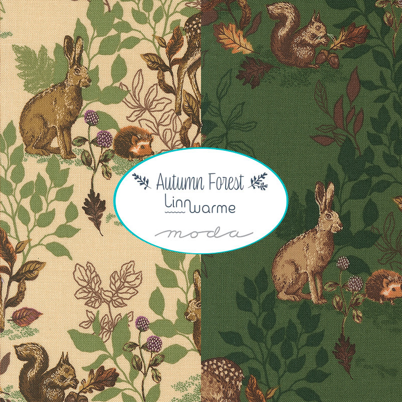 (54x25)moda Autumn Forest 森の動物たち 2枚セット