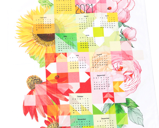 Sew Happy Calendar Towel