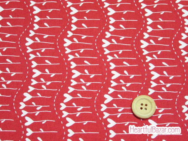 (88x37)moda #love Row Of Flowers レッド