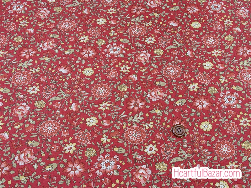 (110x53)moda Jardin de Fleurs ジヴェルニー ルージュ