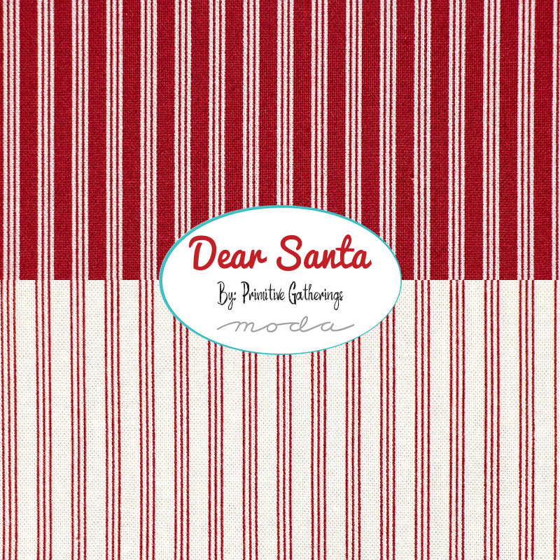 (54x25)moda Dear Santa ストライプ 2枚セット