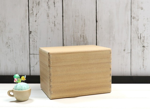 [木製]小さめサイズの裁縫箱(色:ホワイト)