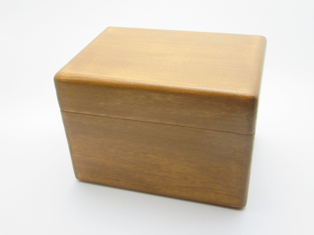 [受注制作]木製小さめサイズの裁縫箱(色:ウォルナット)